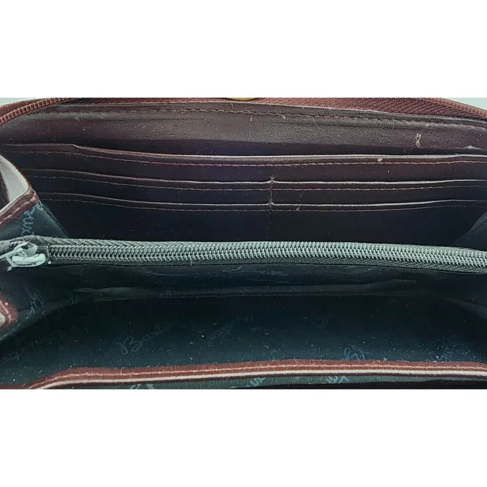 Buxton Heiress Tab Ensemble Snap Wallet Brown‎ Checkbook Slot ID Card Holders